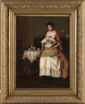 Arvid Liljelund, Woman with a fan.