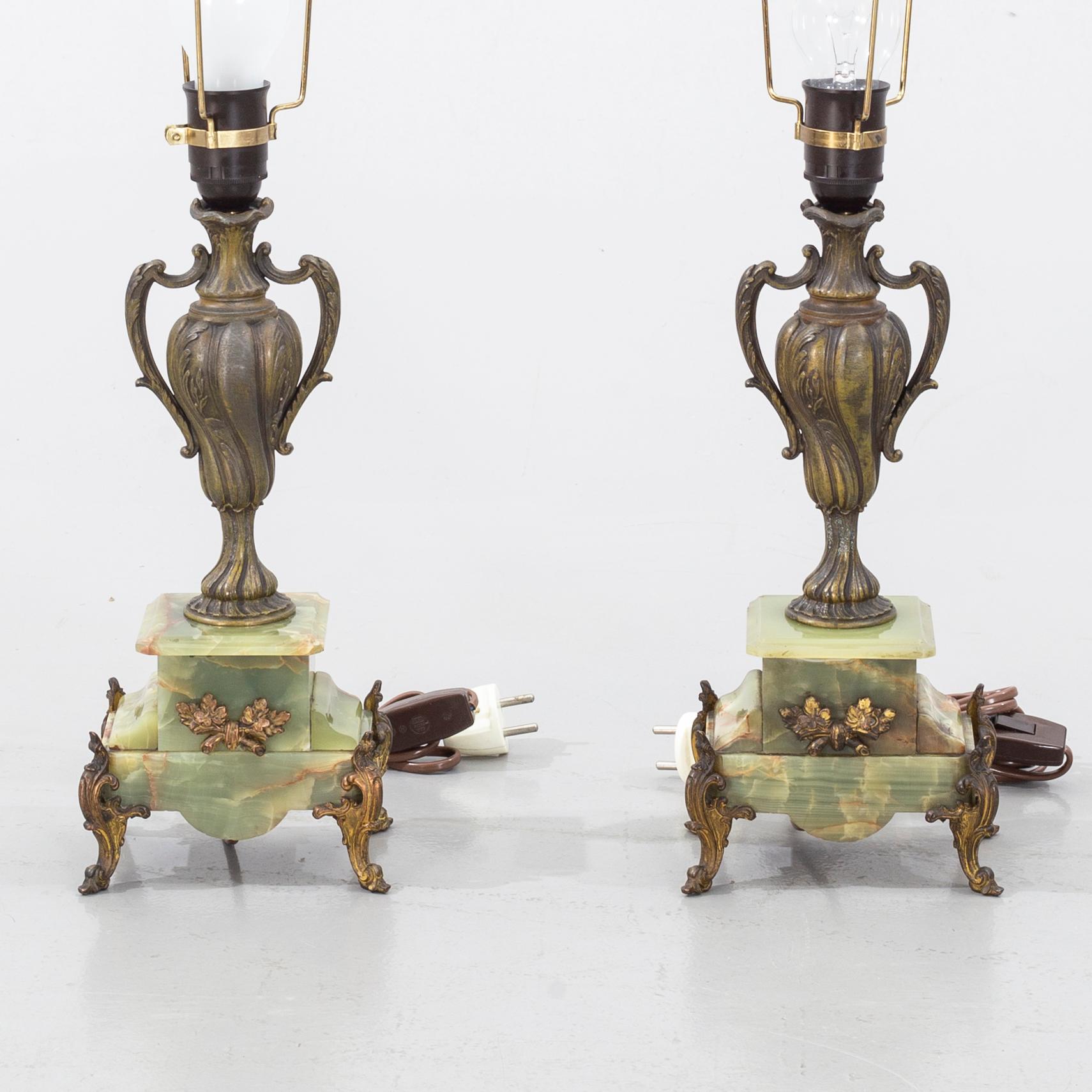 A pair of table lamps, second half fo the 20th century.