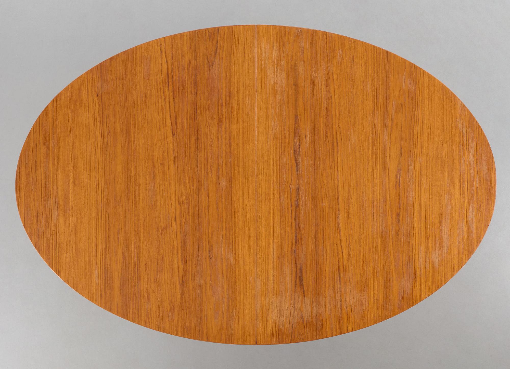 Finn Juhl, a teak dining table, Niels Vodder, Denmark, 1960s.