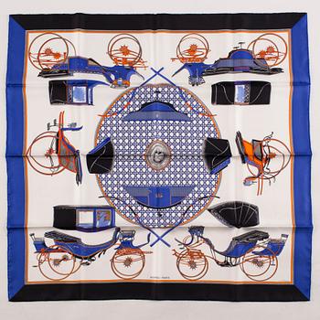 HERMÈS, scarf "Les Voitures a transformation".