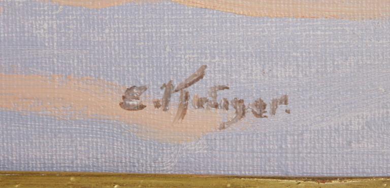 EINAR KRÜGER, olja på duk, sign.