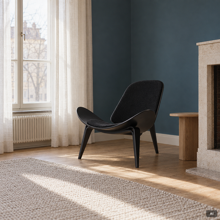 Hans J. Wegner, Fåtöljer, ett par, CH07, "Shell Chair", Carl Hansen, Danmark.