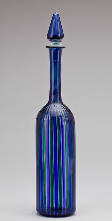 KARAFF med propp, glas, Venini, Murano, 1995.