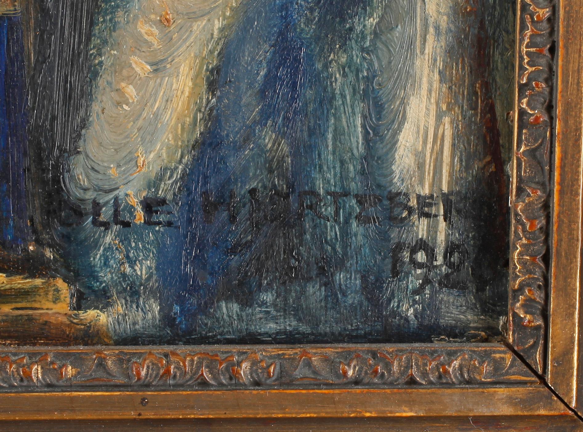 OLLE HJORTZBERG, olja på pannå, signerad och daterad 1920.