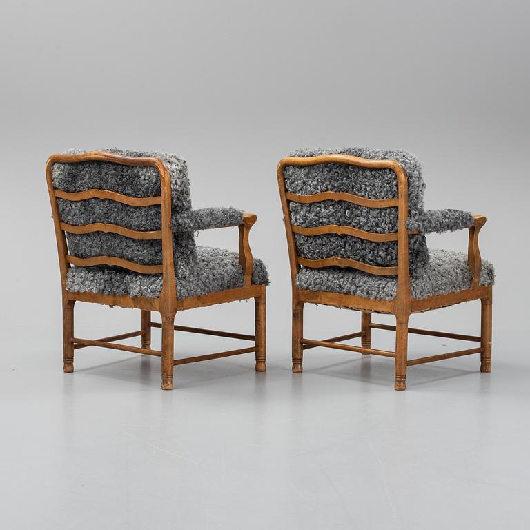 A pair of armchairs, first half of the 20th century.