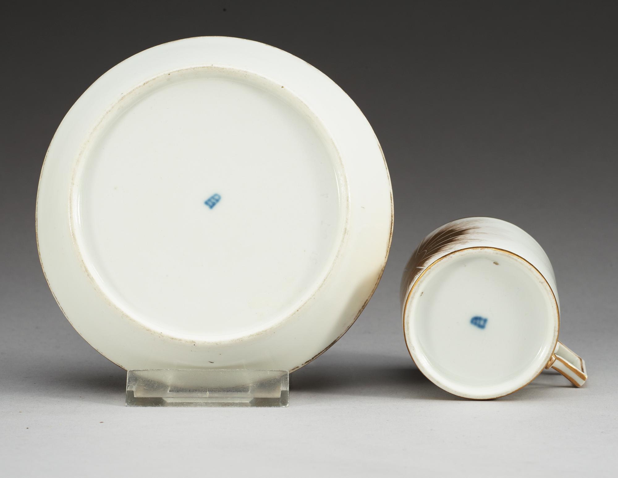 KOPP med FAT, porslin. Wien, ca 1800.
