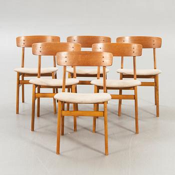 Chairs, Farstrup Denmark, 6 pcs, 1960s.