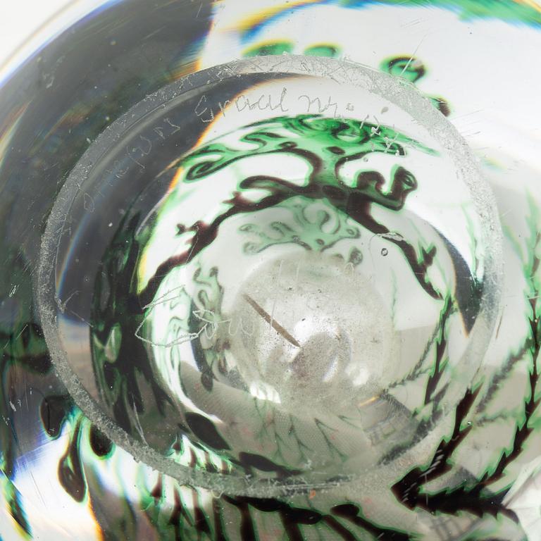 Edward Hald, vase, "Fish Grail", Orrefors, Sweden, 1944.