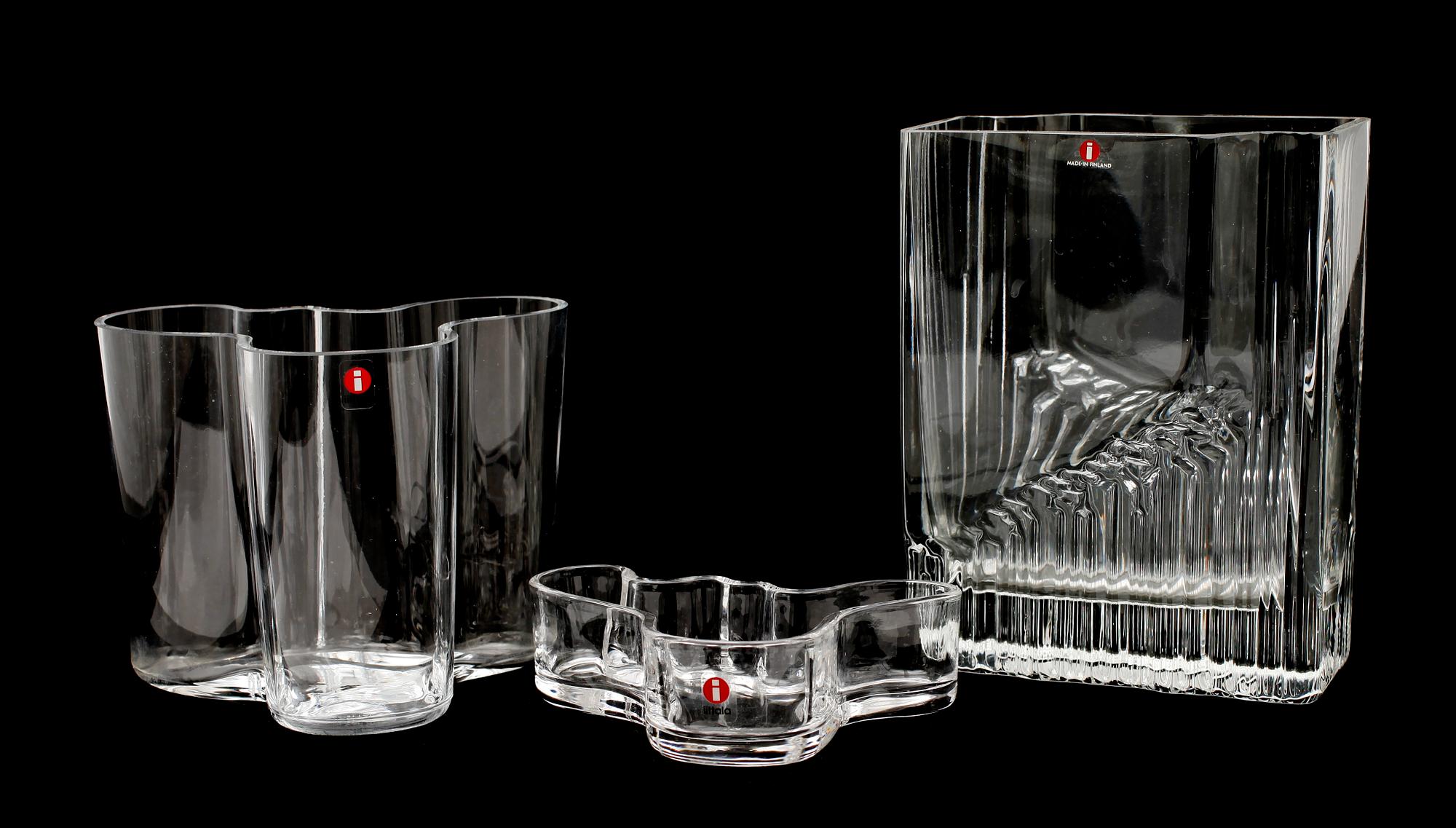 GLASFÖREMÅL, 3 del, Alvar Aalto och Tapio Wirkkala, Iittala.