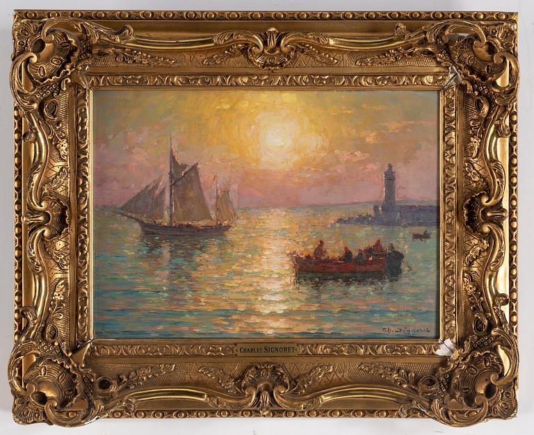 CHARLES LOUIS SIGNORET, oil on canvas, signed.