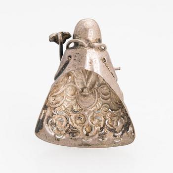 A silver figurine. China early 20th century.