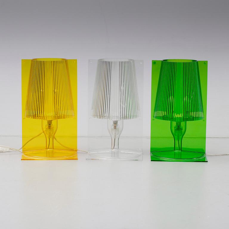 BORDSLAMPOR, 3 st, "Take", Ferrucio Laviani, Kartell, 2000-tal.