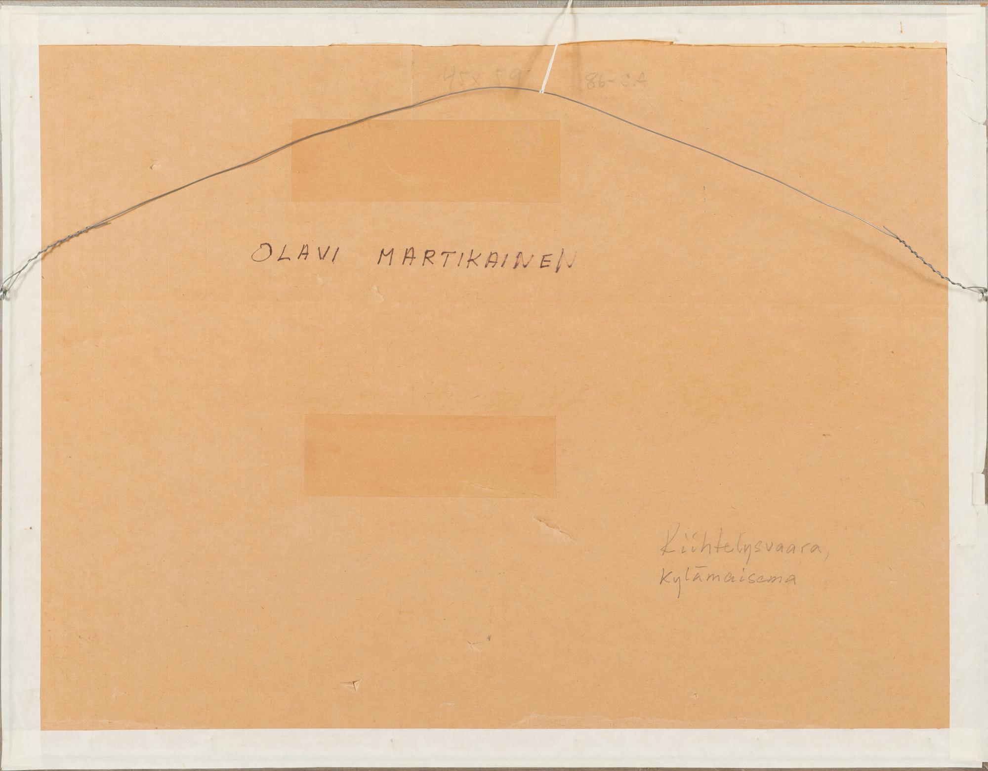 Olavi Martikainen, öljy levylle, signeerattu ja päivätty -61.