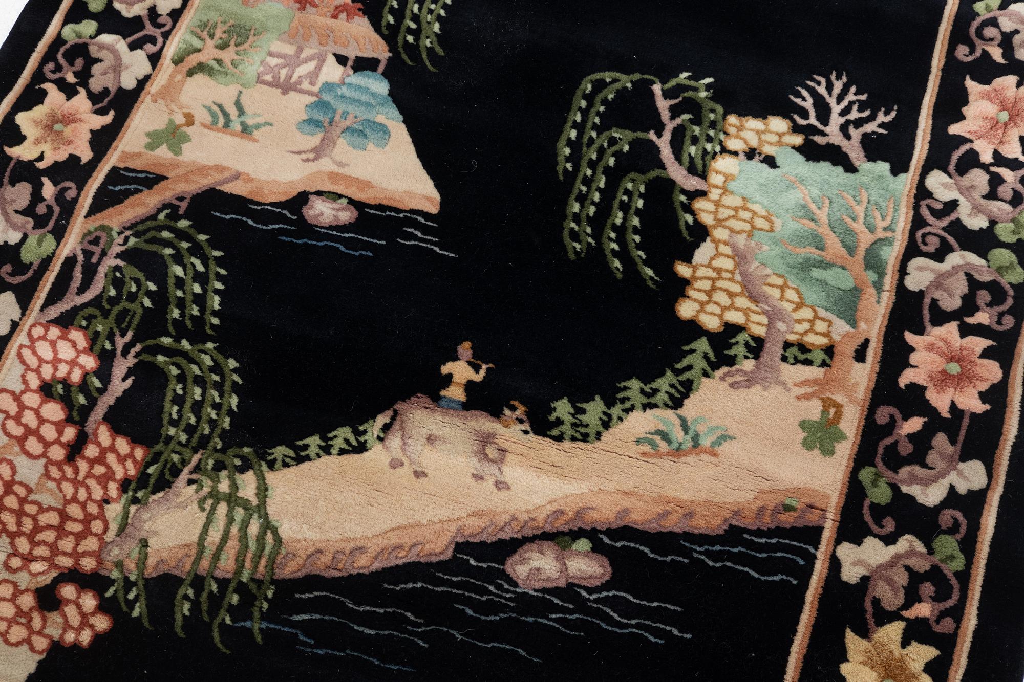 A Chinese rug, c. 183 x 120 cm.