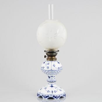 A 'Blue Fluted Half Lace' porcelain lantern, Royal Copenhagen, 1893-1900.