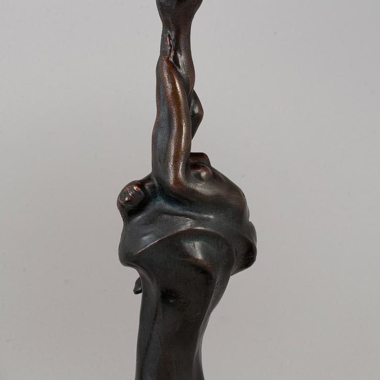 A HALVAR FRISENDAH bronze table lamp.