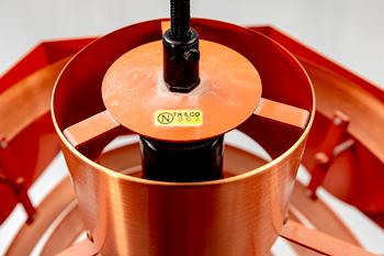 Birger Hammerstad, Ceiling lamp, copper, Model 367/68.