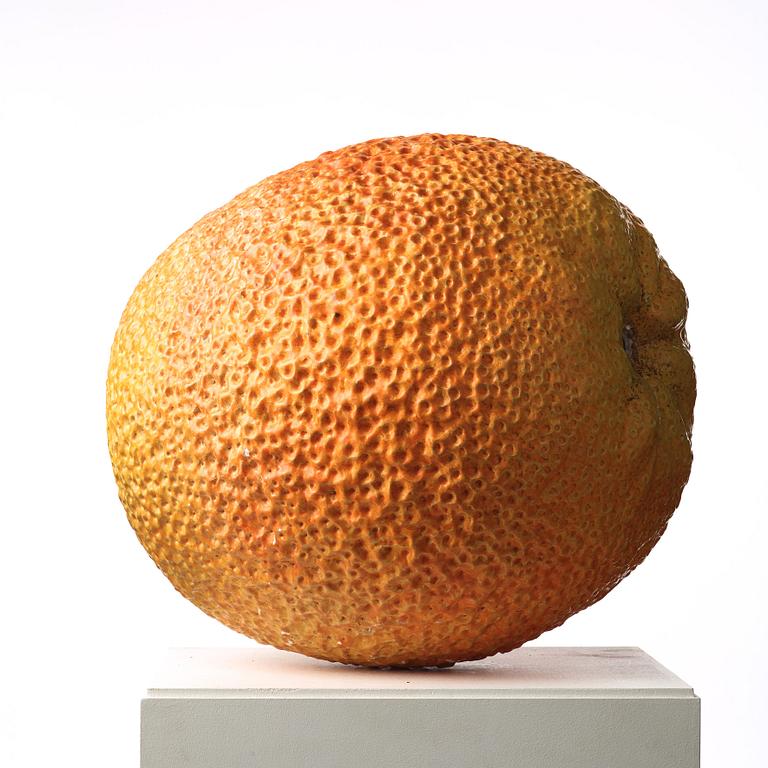 Hans Hedberg, a faience sculpture of a bitter orange, Biot, France.