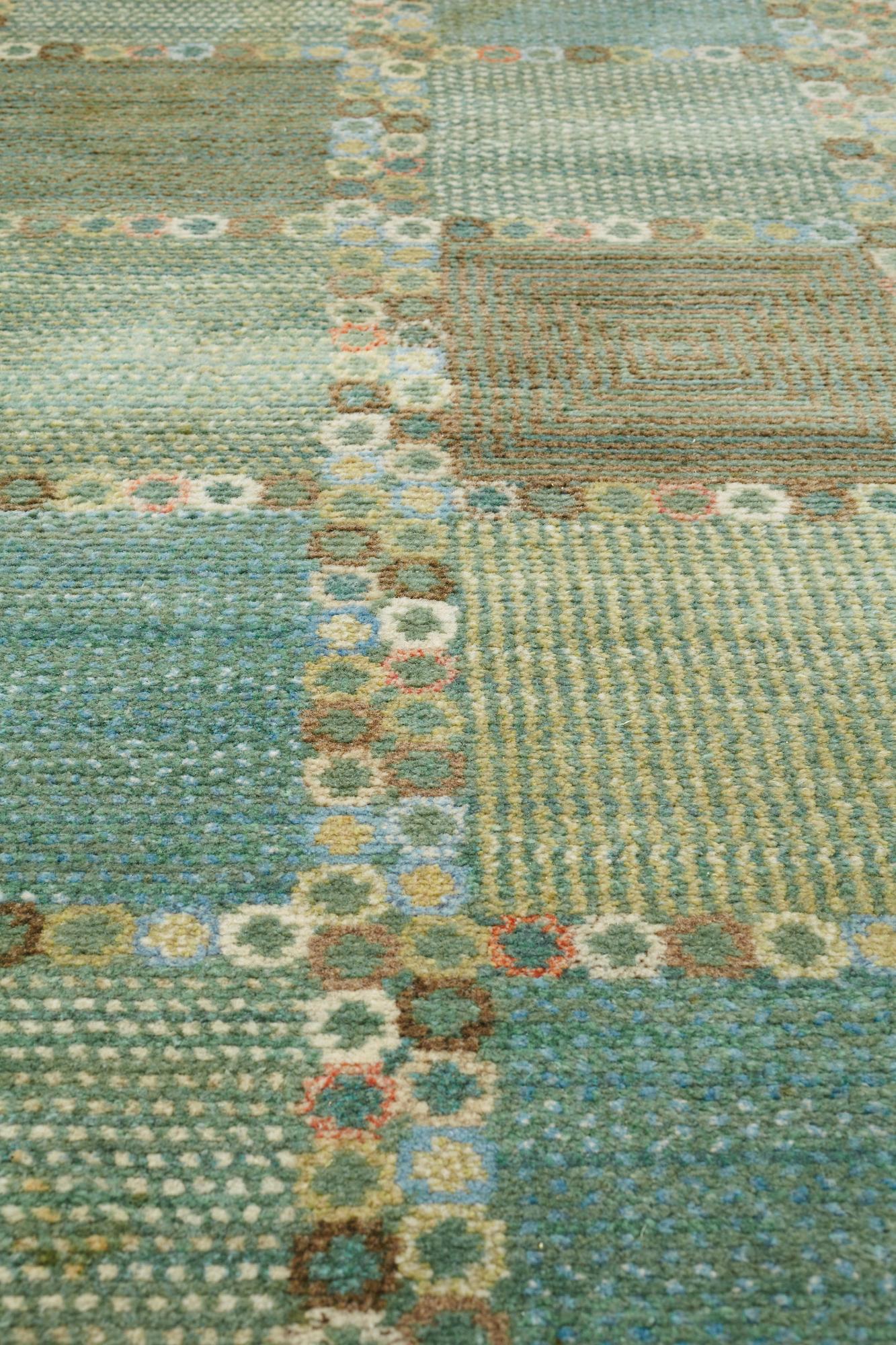Barbro Nilsson, MATTA, "Gröningen", flossa, ca 285,5 x 217 cm, signerad AB MMF BN.