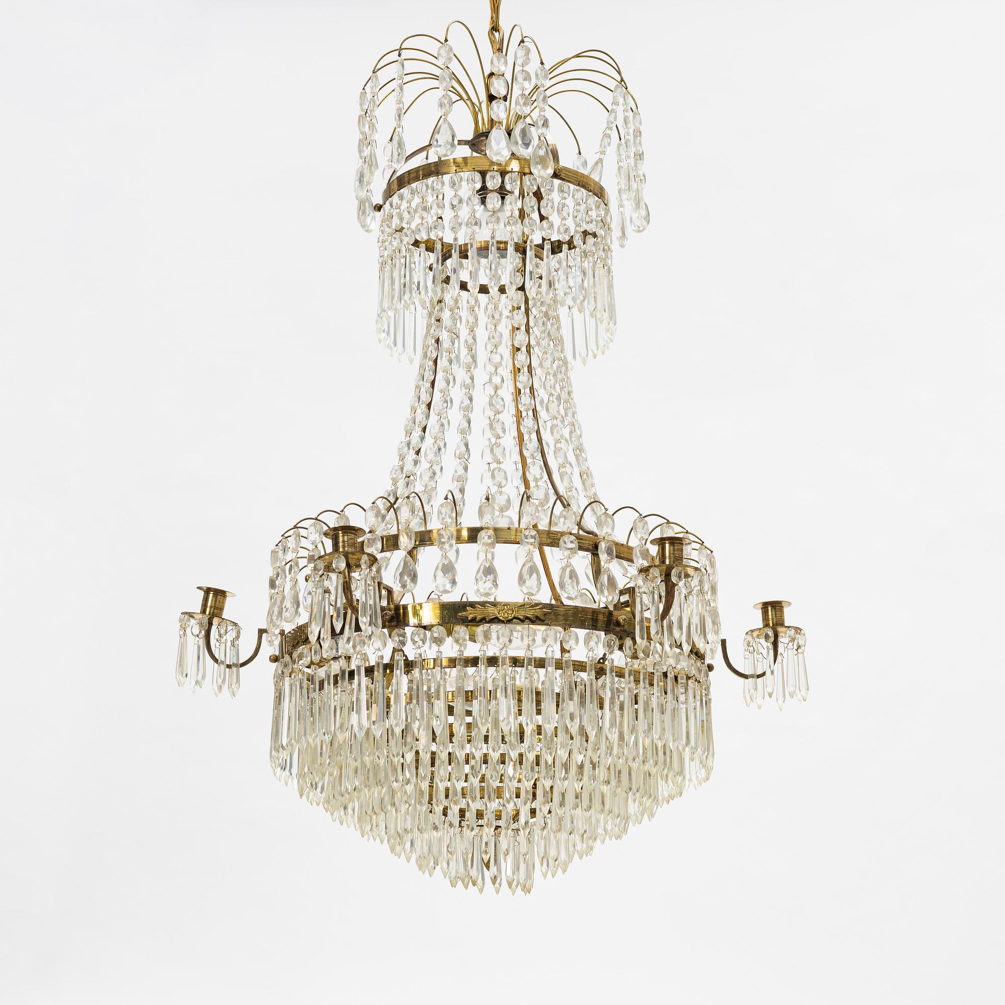 Ljuskrona, sengustaviansk stil, 1900-tal.