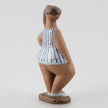 Lisa Larson, figurin, stengods, "Dora", ur serien "ABC-flickor", Gustavsberg.