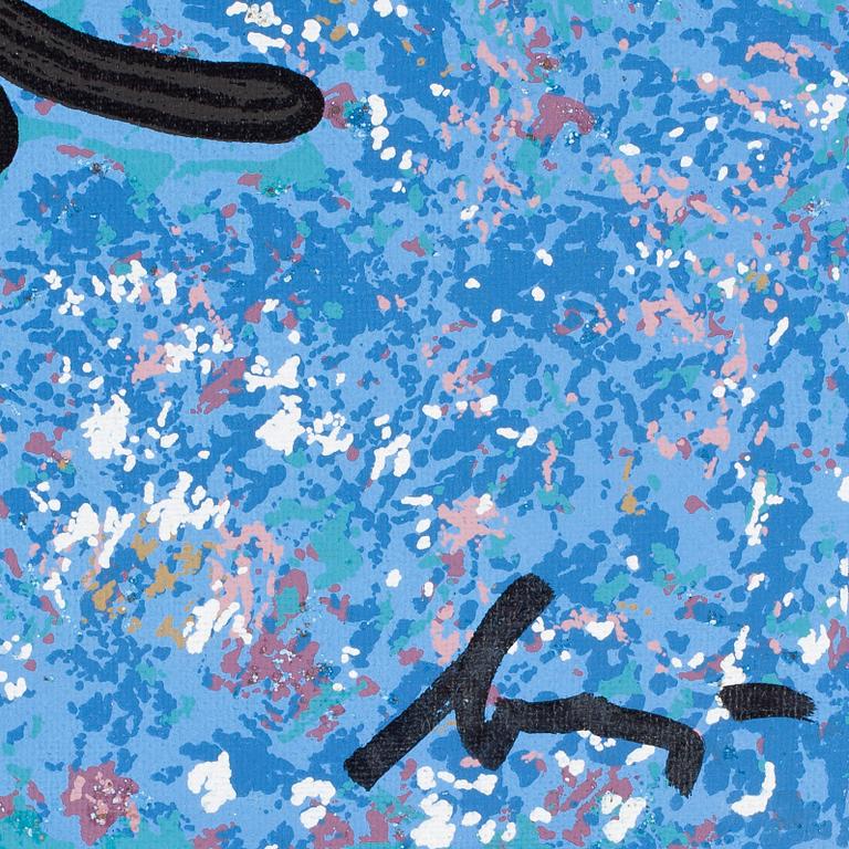 ENRICO BAJ, färglitografi på canvas, signerad och daterad 691/1200.