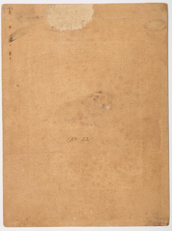 ALBUMBLAD, bläck och tusch på papper. Indien, 1800-tal.