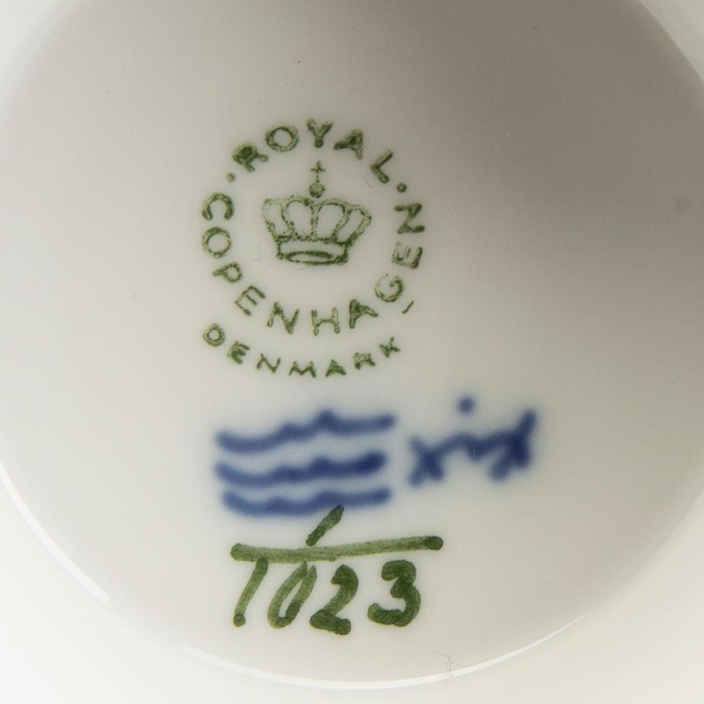 Servis, 11 dlr Musselmalet helblonde Royal Copenhagen porslin ca 1970.