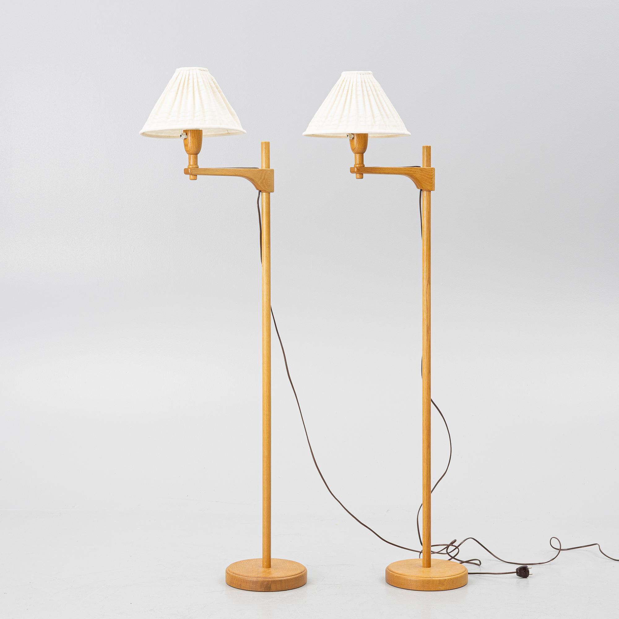 Carl Malmsten, a pair of 'Staken' floor lamps.