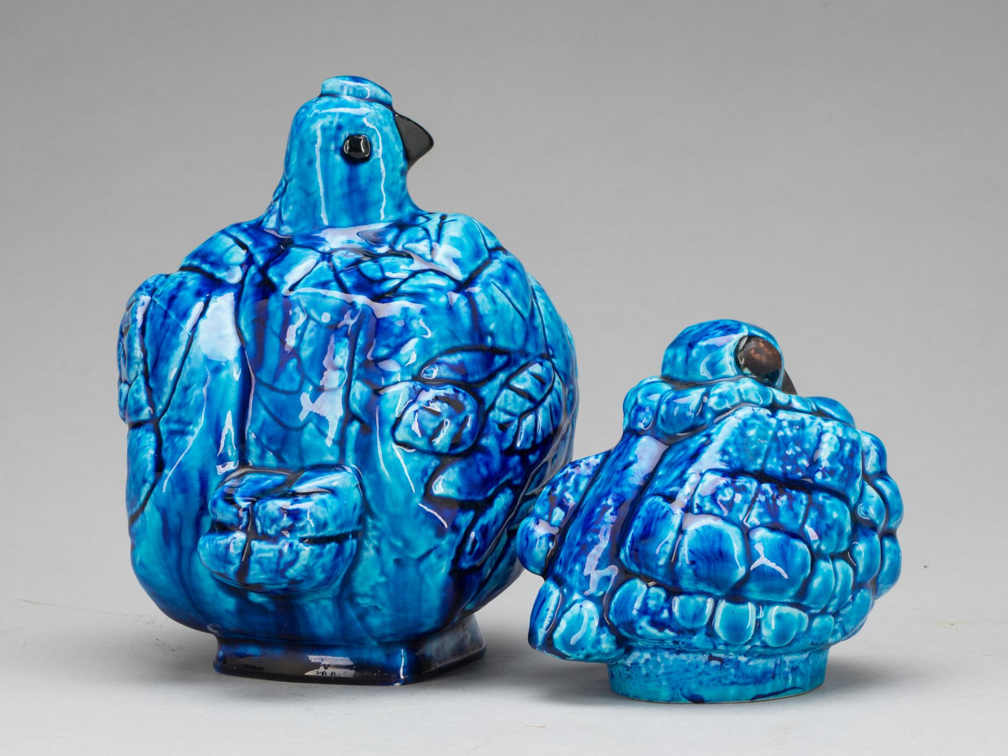 FIGURINER, 2 st. Chamotte, Henrik Allert. Rörstrand.