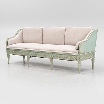 A late Gustavian-style sofa, later part of the 19th century.