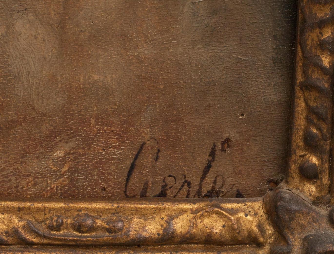 ARON GERLE, olja på uppfordrad duk, signerad.