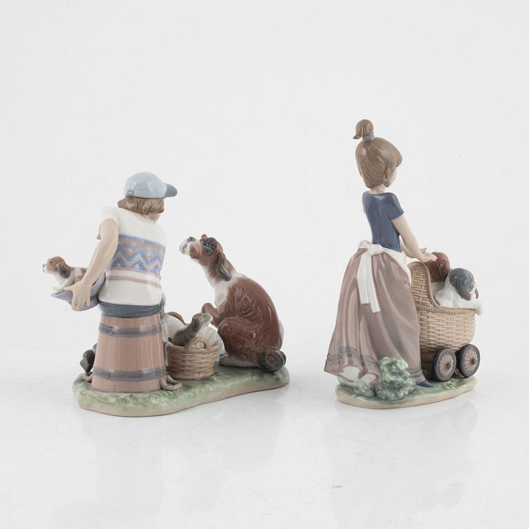 Figurines, 2 pcs, porcelain, Lladró, Spain.