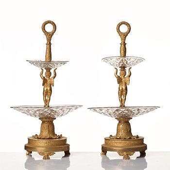 BORDSUPPSATSER, ett par, i Pierre Philippe Thomires art, Paris, 1800-talets början, Empire.