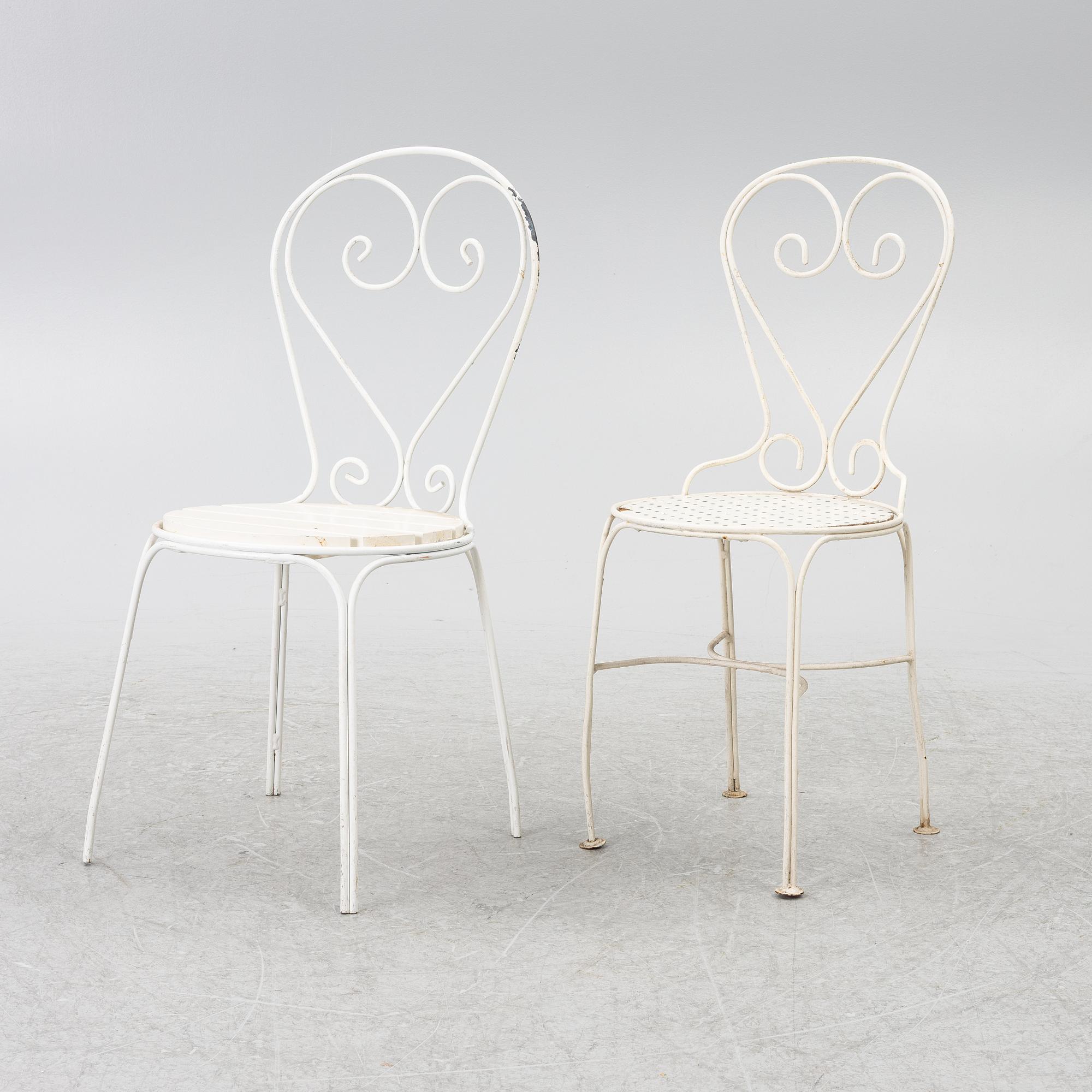 4 + 2 garden chairs, partly "Classic chair no 1" Byarums Bruk.