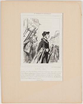 HONORÉ DAUMIER, lithographs, 7, stamped signature.