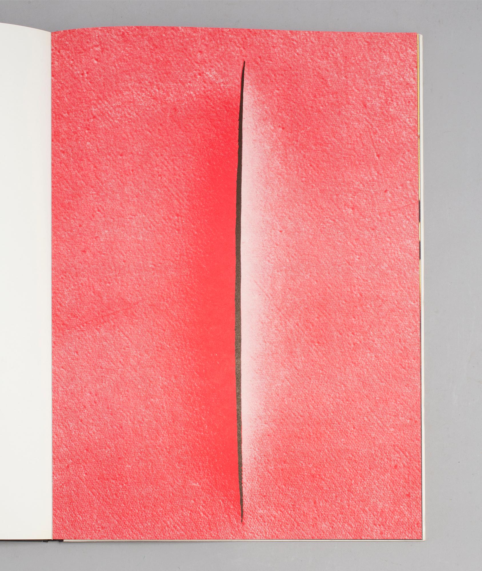 BOOK, signed by Lucio Fontana.