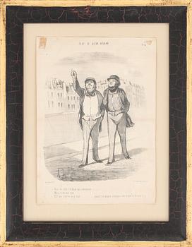 HONORÉ DAUMIER, litografier, 3 st.