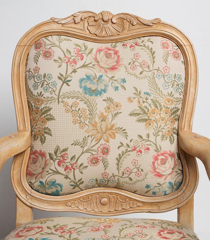 A Swedish Rococo 18th century armchair.