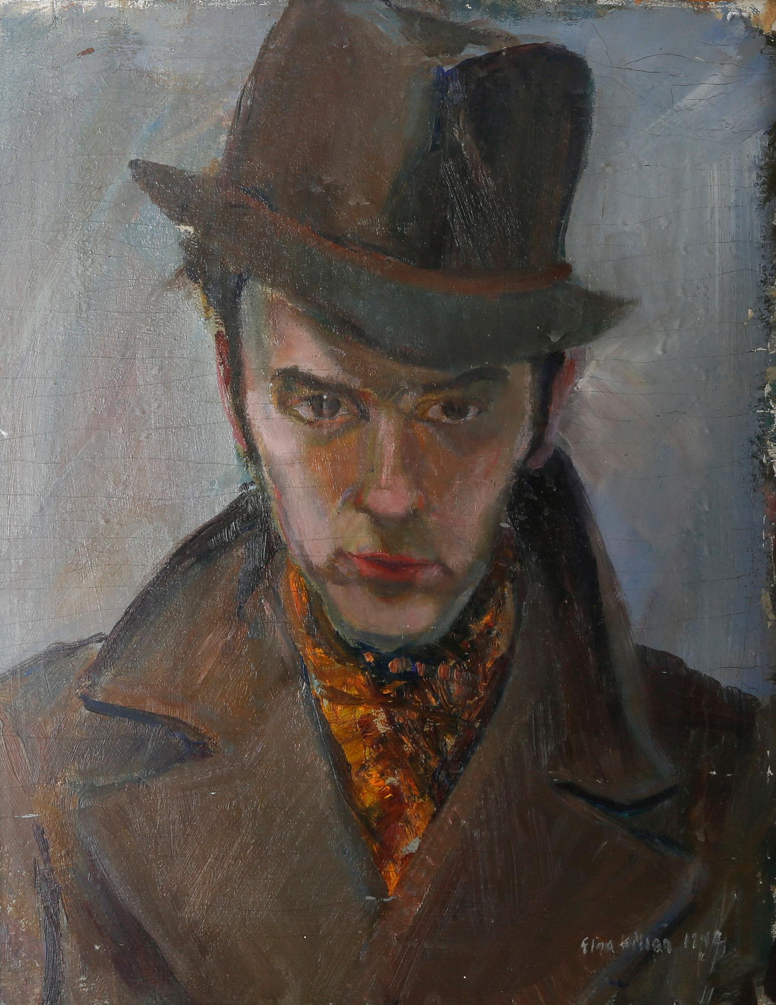 An unknown artist, oil on panel, signed Elna Nilsson and dated 1942?.