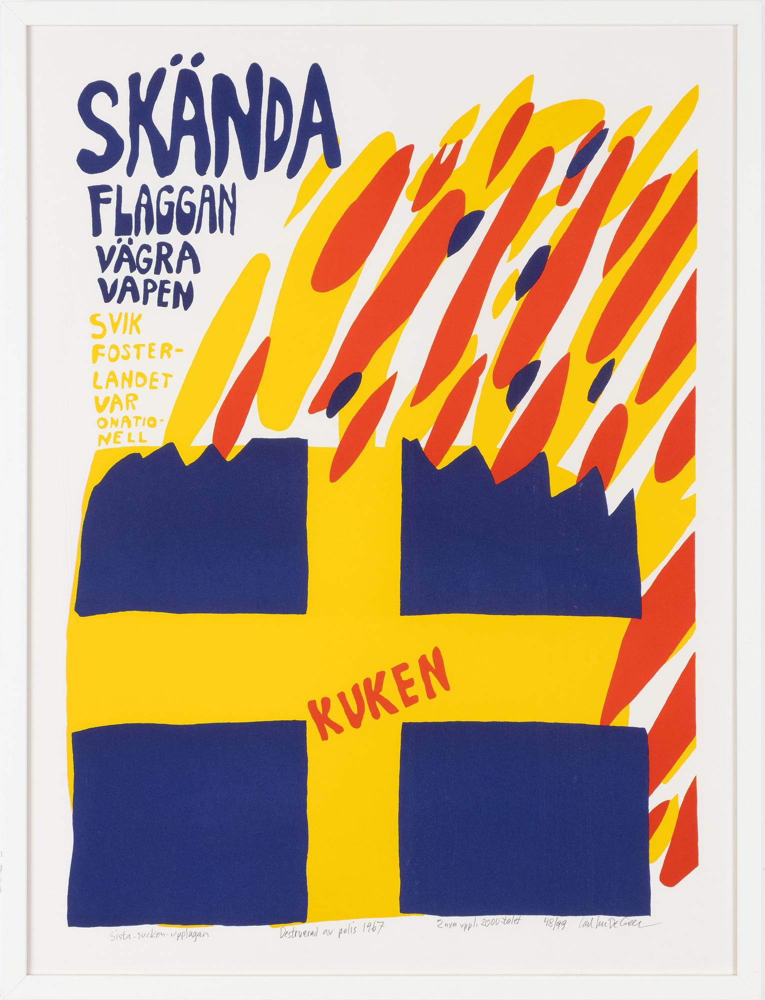 Carl Johan De Geer, "Skända flaggan".