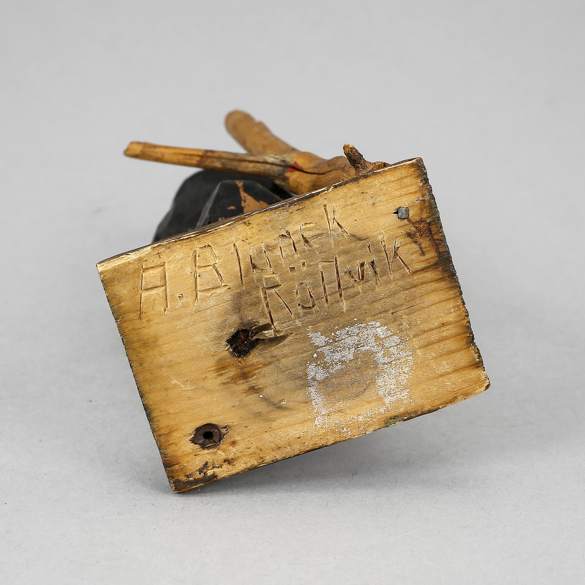 ANDERS BLANCK, träskulptur. Signerad.