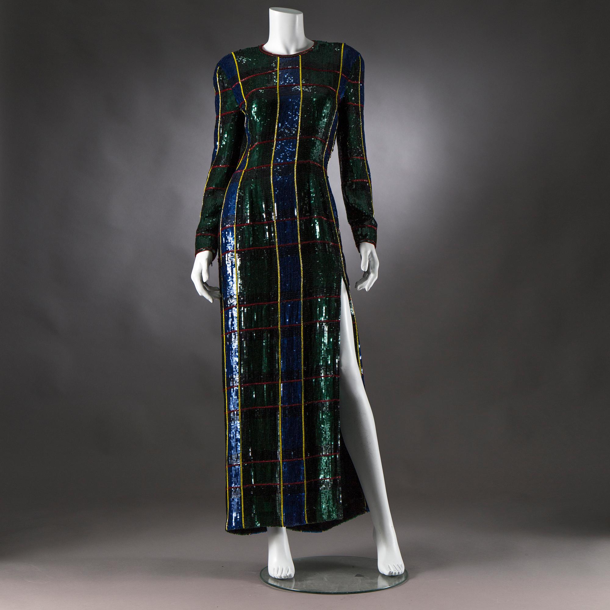An Escada Couture sequin dress, size 38.