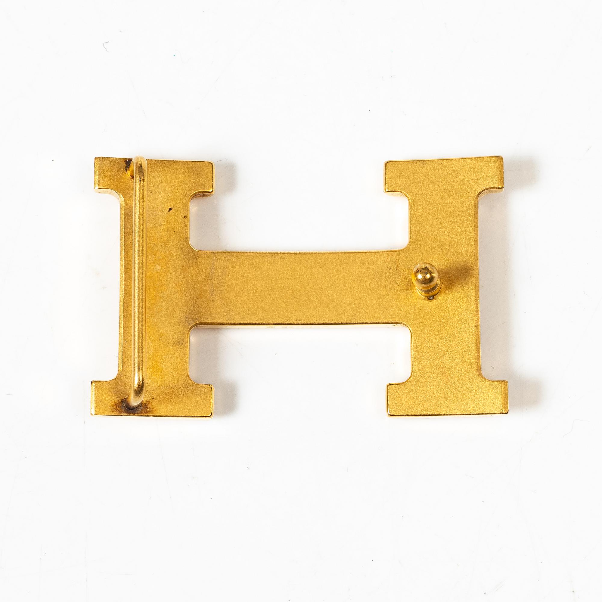 Hermès, Belt, 2 pieces with a buckle.