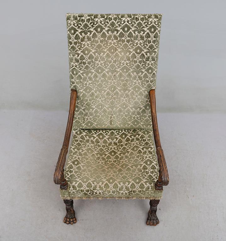 KARMSTOL, barockstil, 1800-talets andra hälft.