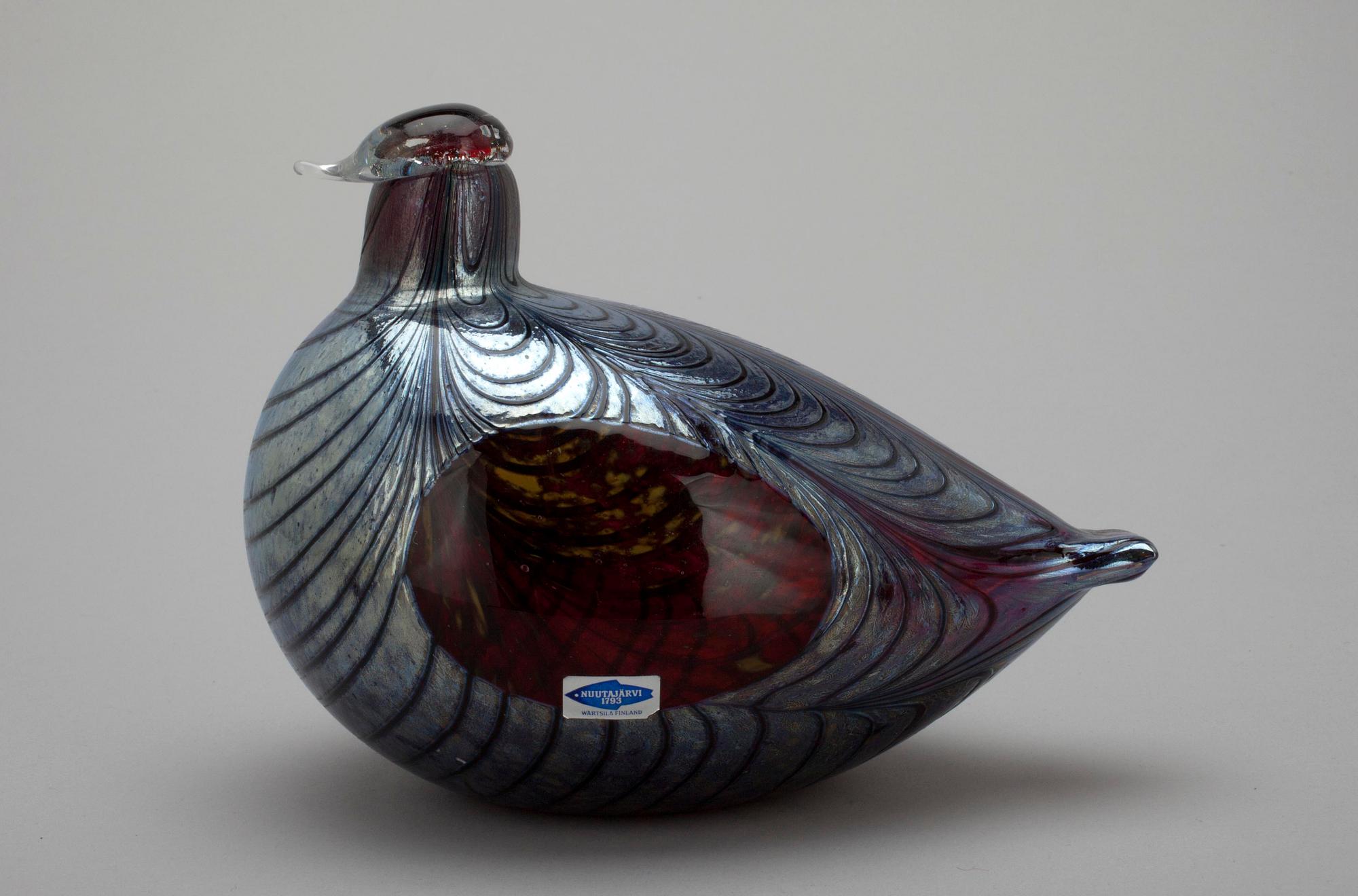 FIGURIN, glas, signerad Oiva Toikka Nuutajörvi Notsjö.