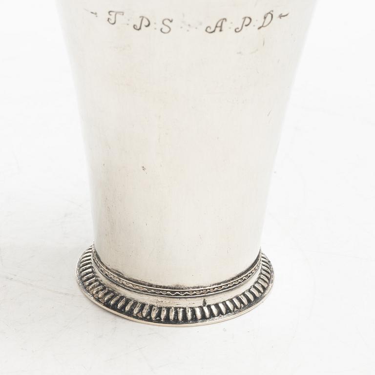 Cort Winberg, bägare, silver, Laholm, verksam 1690-1737 (1739).