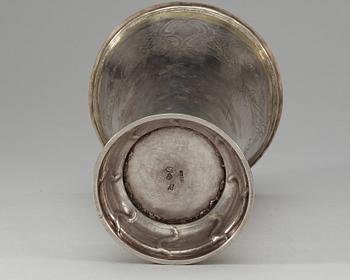 A Swedish silver beaker, makers mark by Jonas Berg, Stockholm 1784.
