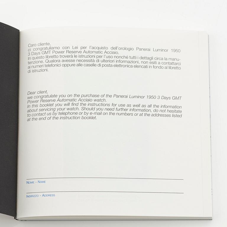 Panerai, Luminor, 1950, 3 Days GMT, ca 2016.