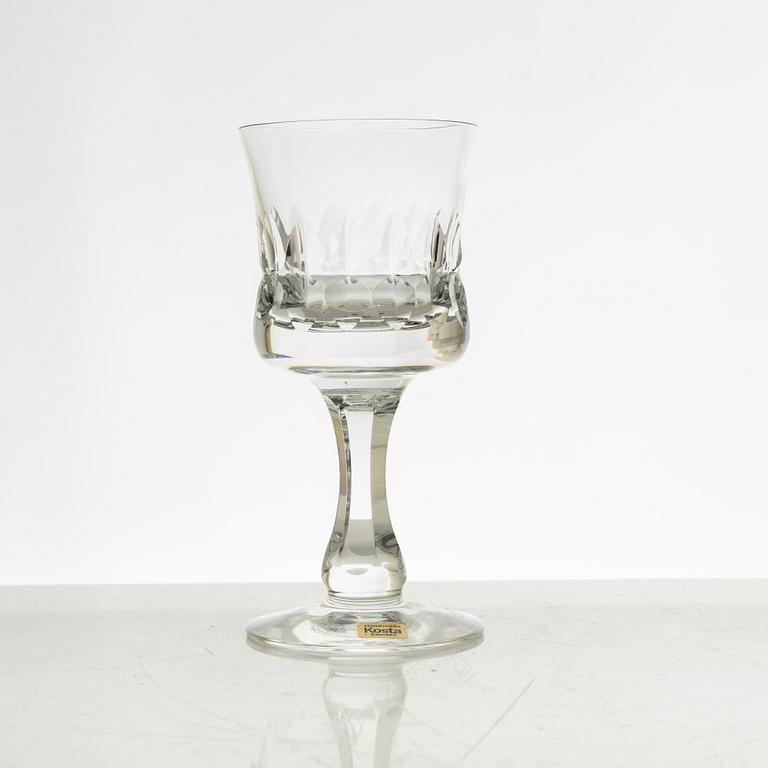 Göran Wärff, a 46 piece "Prince" glass service, Kosta Boda, Sweden, end of the 20th century.